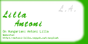 lilla antoni business card